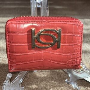 Bebe Red Croc-Embossed Wallet